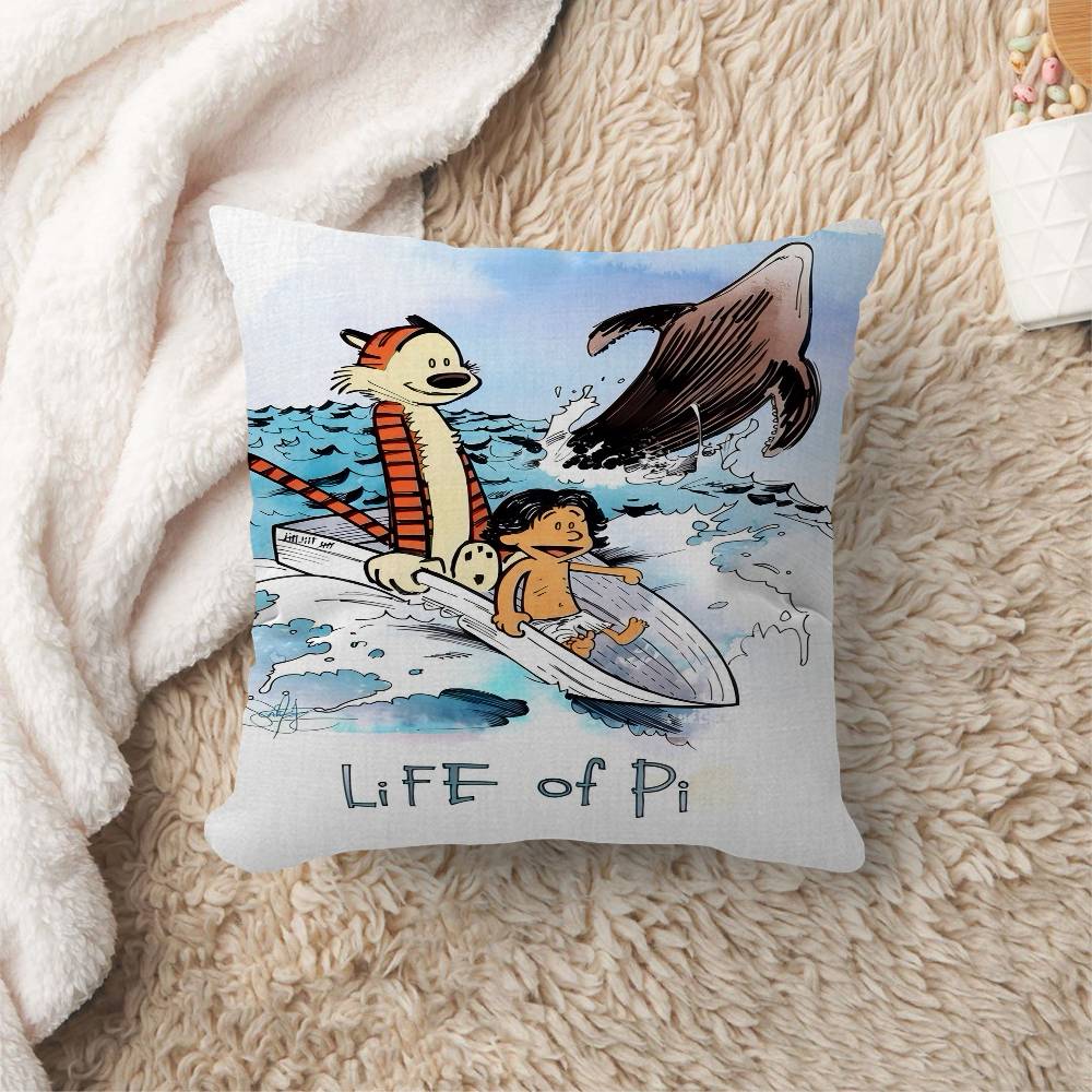 CCalvin And HHobbes Personalized Pillow Dust Cover Bedroom Kids Party Decoration Pillowcase Birthday Children Gift