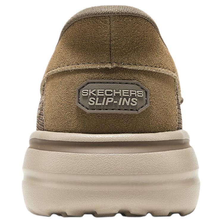 Skechers Удобные Повседневные Износостойкие Низкие Повседневные Туфли Мужские Светло-коричневые 205754-LTBR
