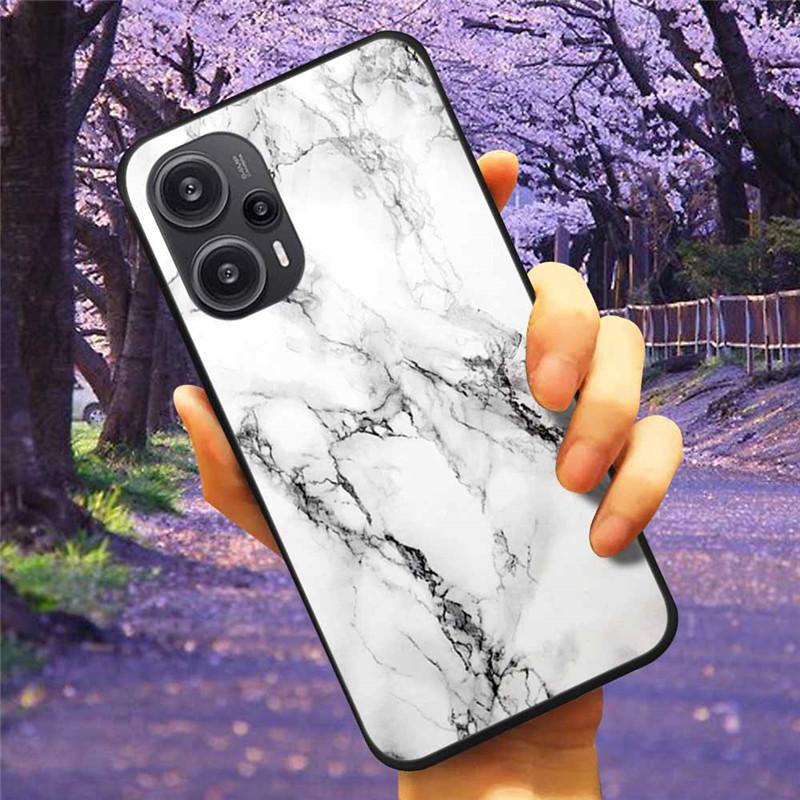 Для Xiaomi Poco F5 5G / F5Pro Чехол Закаленное Стекло Озеро Луна Жесткая Защитная Крышка для POCO F5 Pro Capas Funda на PocoF5 Роскошный Coque