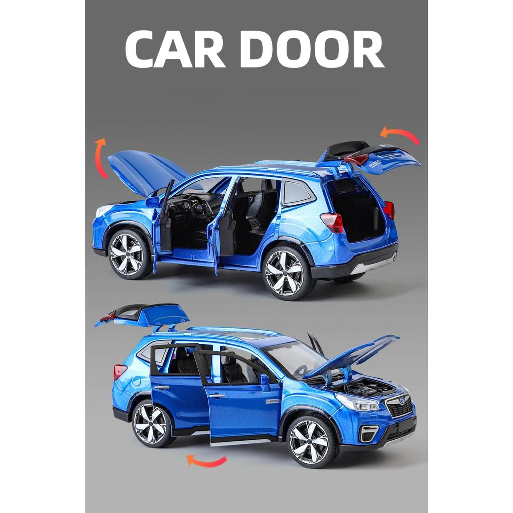 1/30 Subaru Forester Внедорожник Сплав Мускул-кар Модель Звук и Свет Оттяни Назад Детская Игрушка Коллекционные Предметы Подарок на День Рождения