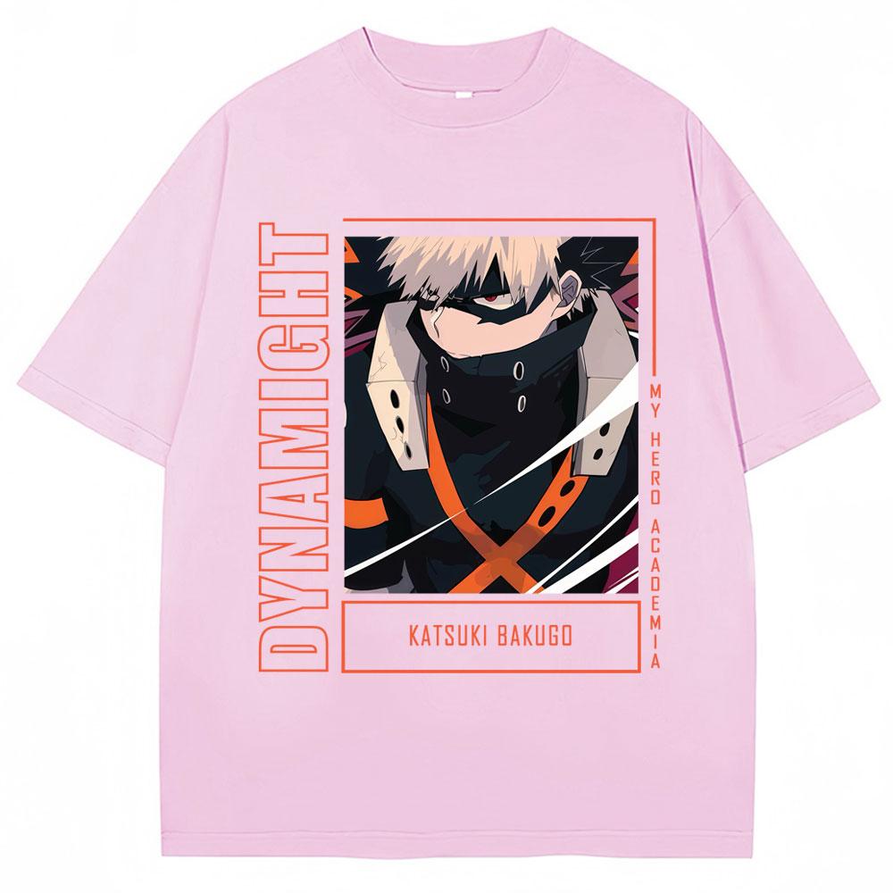 Anime My Hero Academia Graphic T-Shirt Vintage Harajuku Fashion Bakugou Katsuki Short Sleeve Men Women Oversized Cotton T Shirt