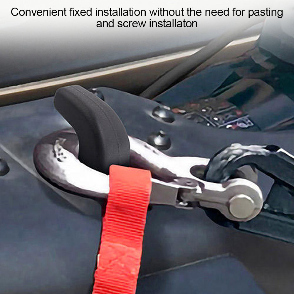 2PCS Front Bumper Tow Hook Cover For Jeep Wrangler JK JL Gladiator JT 2007-2024 Silicone Hook Cushion Protector Car Accessories