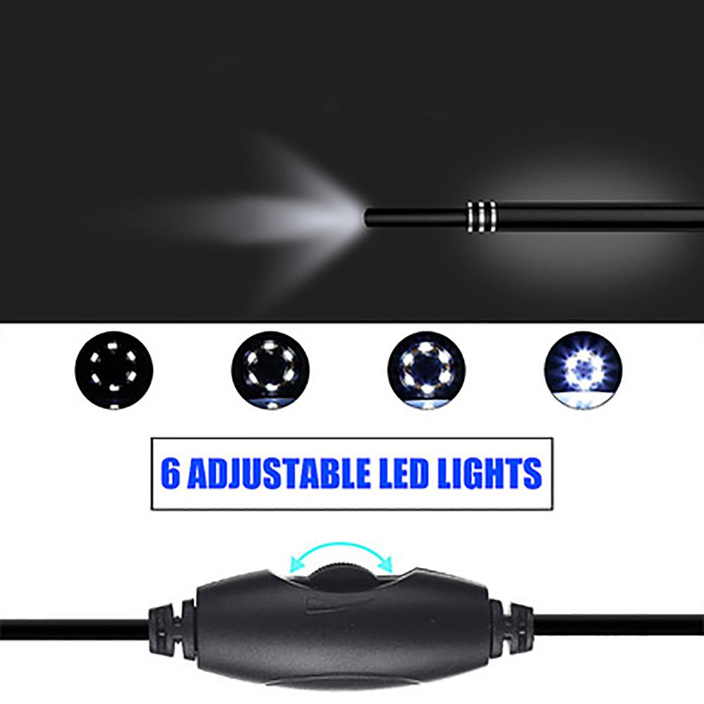 5.5mm 3 In 1 Ear Cleaner Camera Android Endoscopy Camera Usb Otoscope Borescope Type-C Ear Otoscope Medical Ear Picker