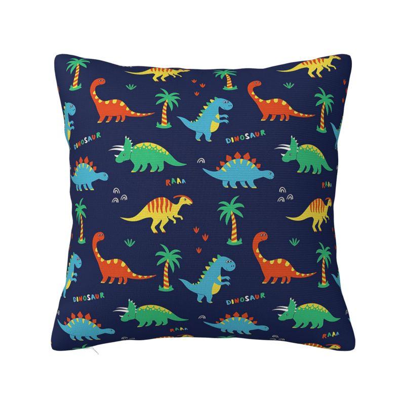 Wild Trex Dinosaur Roars Throw Pillow Case Living Room Decoration Cute Cushions Cover For Sofa Car Square Polyester Pillowcase