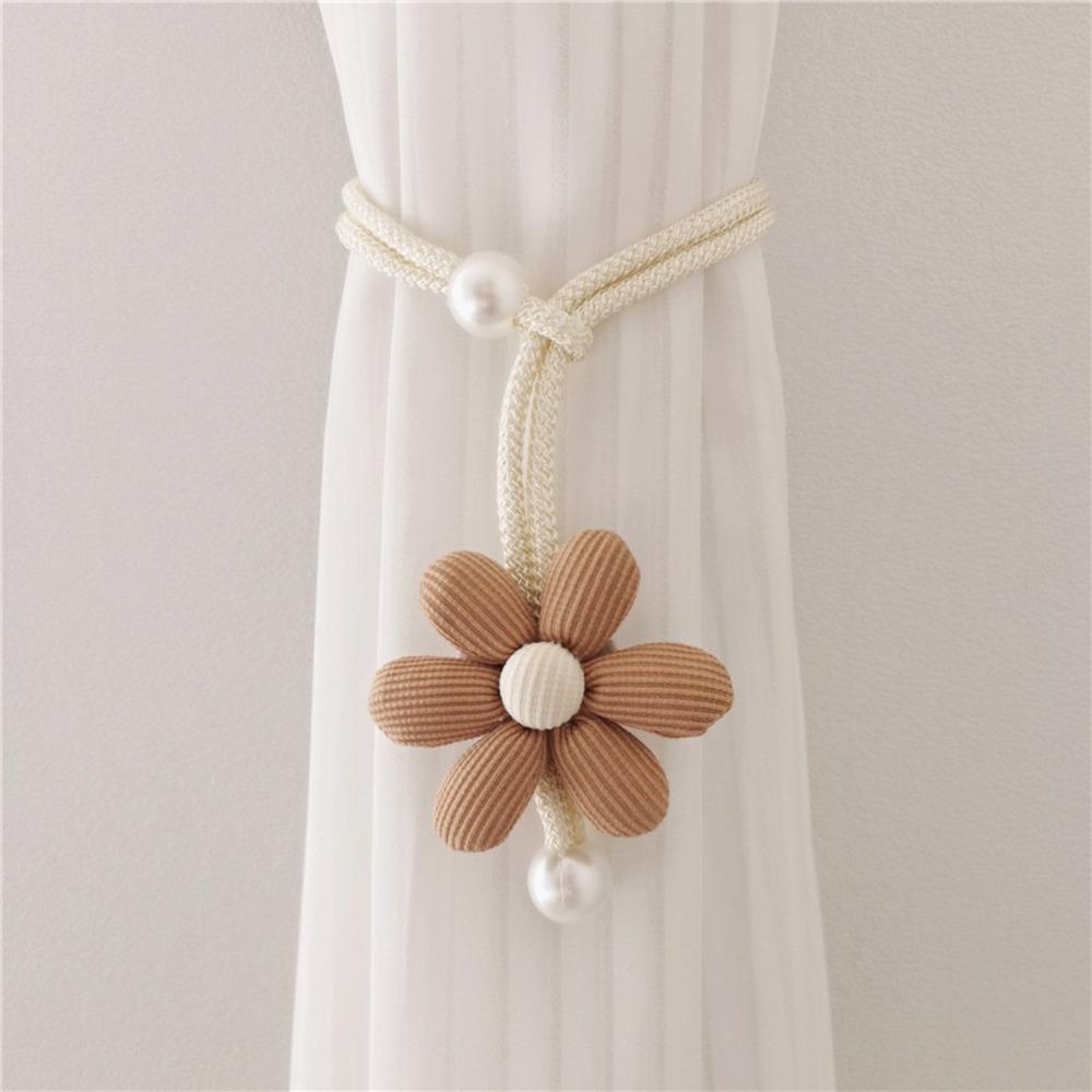 1 PCS Flower Shape Curtain Tieback Elastic Band Curtain Rope Holders Kids Room