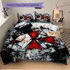 3Pcs Resident Evil Symbol Bedding Set Soft Fabric Duvet Cover Pillowcases Home Christmas Xmas Halloween Gift 1 Duvet Cover 2 Pillowcase G1189