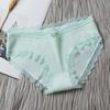 Mid-rise Briefs Thin Breathable Lace Decor Panties for Inner Wear