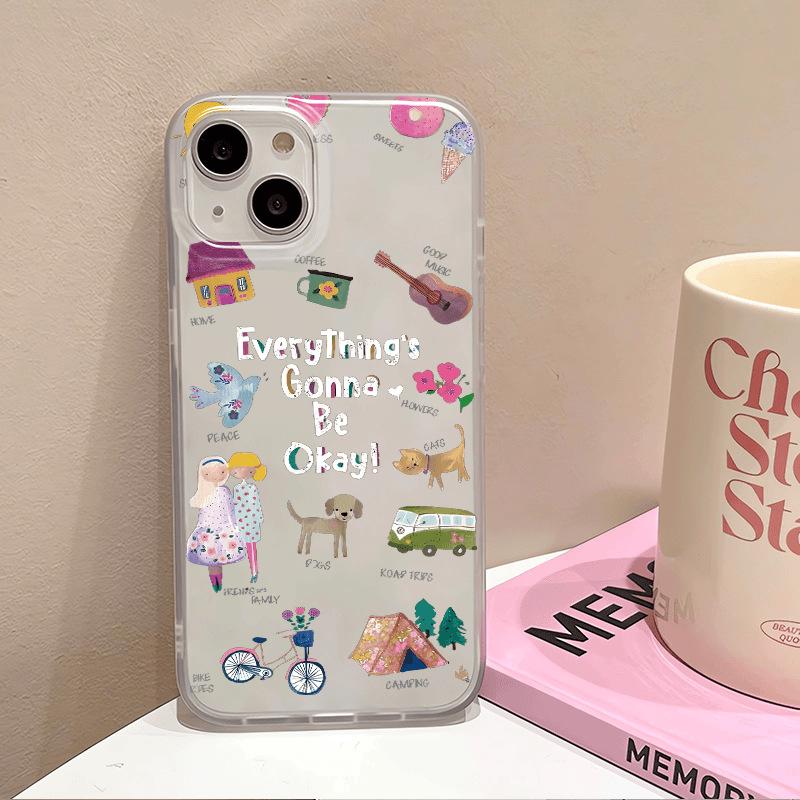 Everything Will Be Fine for IPhone15 for Apple 16 Women's Phone Case 13 Promax Cartoon 14 Transparent 12
