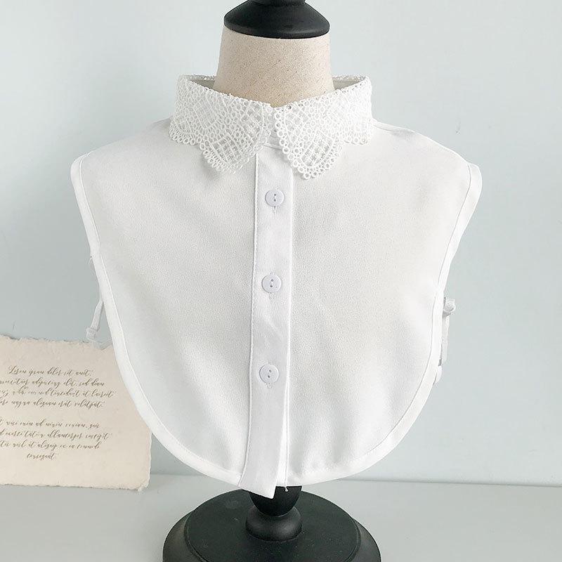 Women's Versatile White Lace Fake Shirt Collar for Spring and Autumn