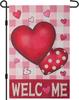 Valentines Day Garden Ag 12x18 Inch Heart Pattern Double Sided for Anniversary Wedding Yard Outdoor Decoration ANM LLP LLX