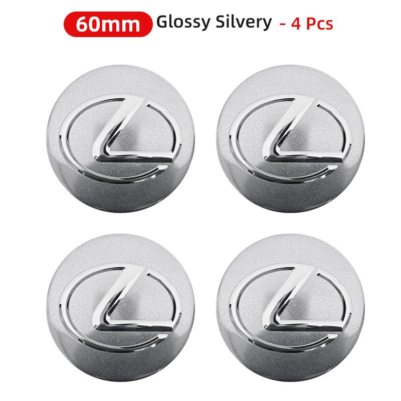 3D 4pcs 56mm 60mm 65mm Car Wheel Center Hub Cap Stickers Decal For Lexus GS IS LS500h ES260 ES300h RX350h NX260 UX260  LM LC
