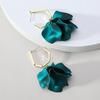Unusual Earrings For Women Korean Fashion Acrylic Rose Petals Flower DangleTrend Luxury Design Wedding Party Jewelry Accessories