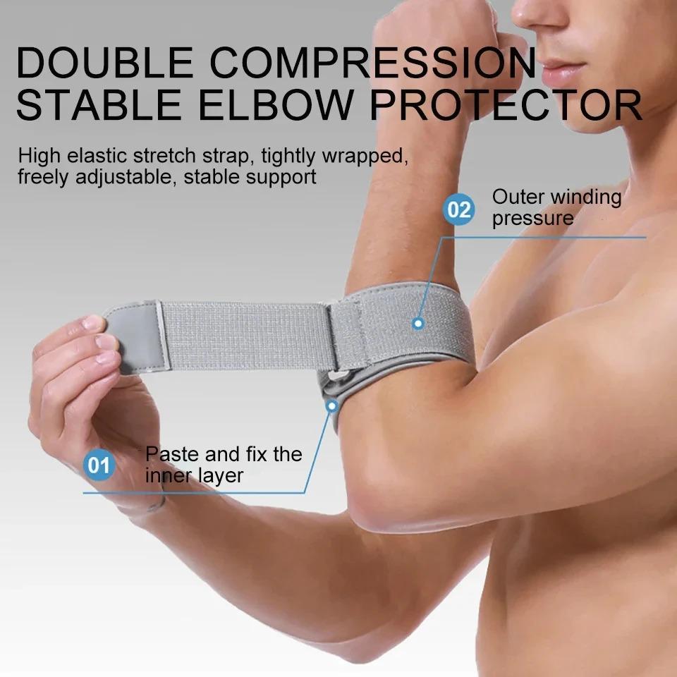 1Pcs Elbow Brace Support Band with Compression Pad for Tendonitis Tennis Golf Elbow Forearm Wrap Relieves Pain