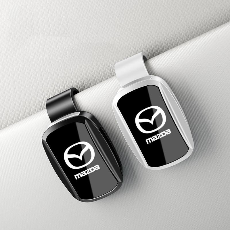 Car Sun Visor Glasses Clip Pressing Switch Eyeglasses Holder for Mazda 3 bk bl 323 Axela Atenza CX-3 CX-4 CX5 CX-7 f5