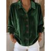 Polyester Long Sleeve Shirt Cardigan With Buttons For Casual Winter Wear