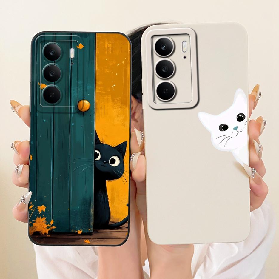 Чехол для Realme C75 4G Чехол Realme C75x Милый Кот Утка Мультяшная Крышка Мягкий ТПУ Чехол для Телефона Для Realme C71 C 75 RealmeC75 X Fundas Бампер