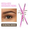 4-color Double-ended Eyebrow Pencil, Lightweight, Waterproof and Sweat-proof, Long-lasting Ultra-fine Eyebrow Pencil for Daily Makeup,