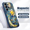 Винтажный Чехол в Европейском Стиле Для Samsung Galaxy S26 Ultra S25 Edge S24 Plus S23 FE S22 A17 A54 A55 A56 A57 5G Магнитный Для Magsafe Матовый Чехол Луна Солнце