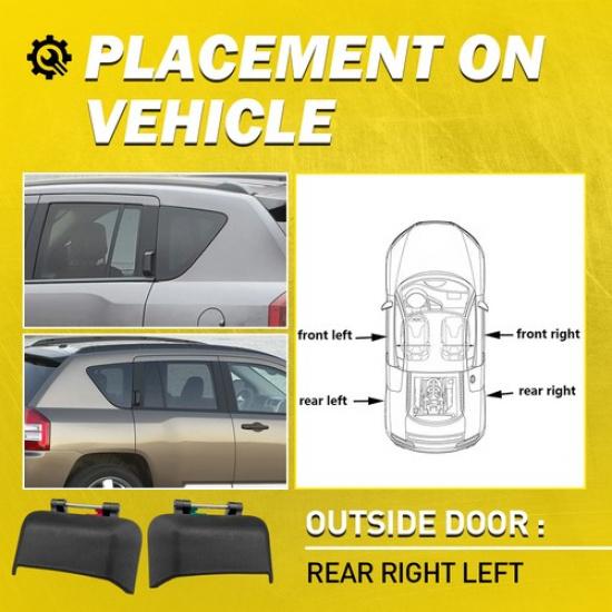 AUXITO Наружная дверная ручка для 2007-2016 Jeep Compass Задняя левая правая сторона EXV