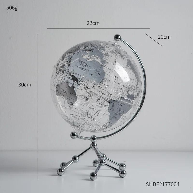 Creative Home Decor Transparent Earth Model Office Bookcase Minimalism Decorations Office Room Desktop Home Decor Gift