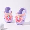 New Children's Slippers with Butterfly Summer Girls Casual EVA Mules Shoes Simple Fashion Kids Fashion Beach Slippers Non-slip