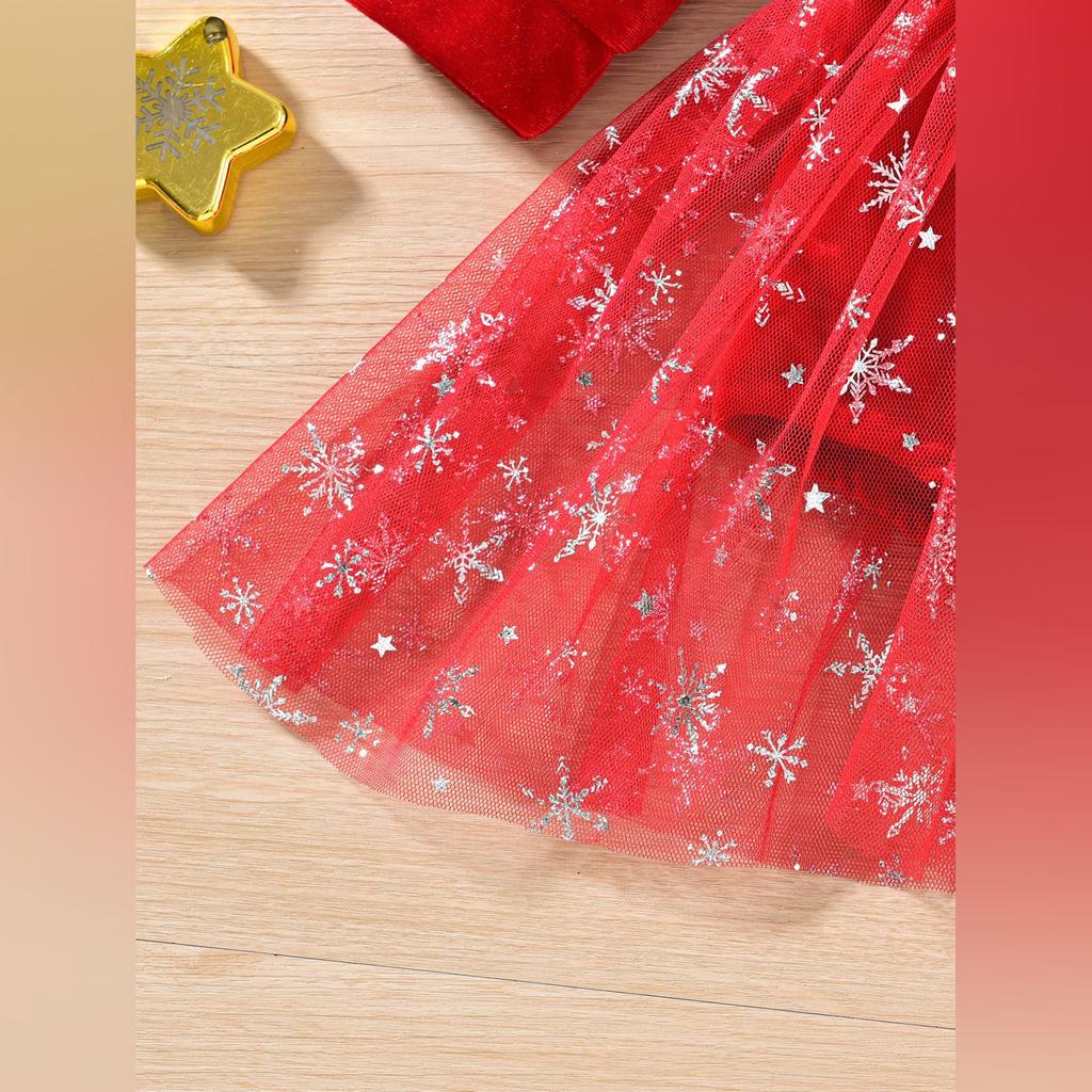 Рождественский комбинезон-платье костюм