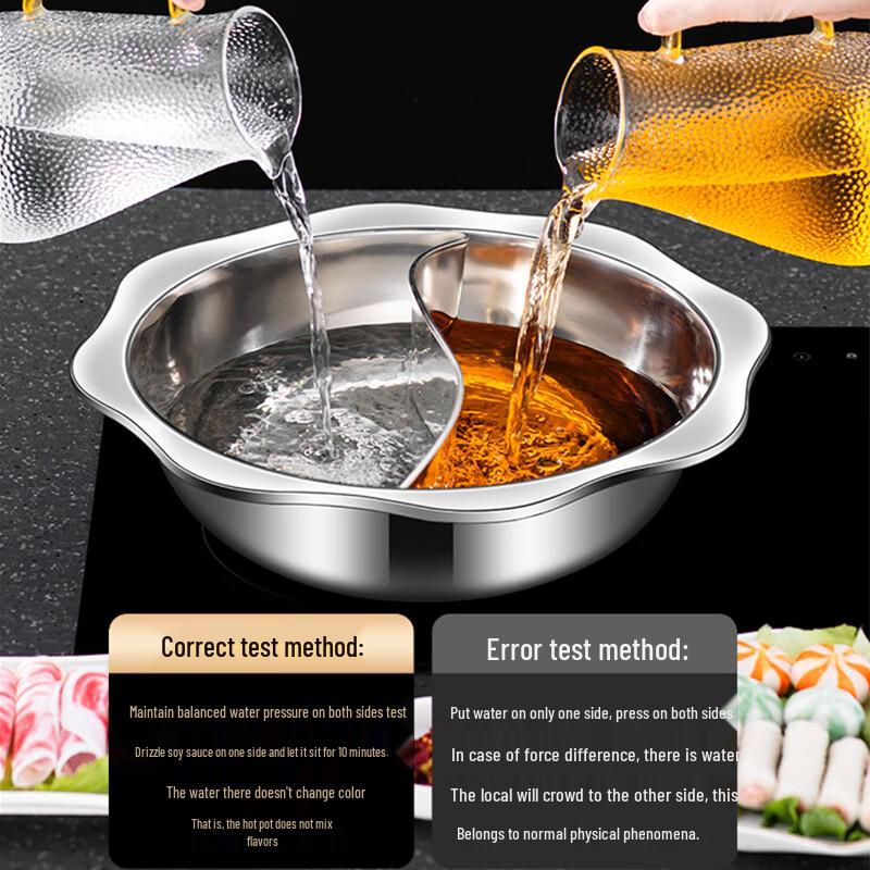 FATTBAO Thickened Stainless Steel Octagonal Induction Hotpot
