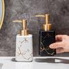 Ceramic Shampoo Soap Bottle Marbled Hand Sanitizer Press-on Bottle Shower Gel Bottle Lotion Capacity Press Bathroom Accessories