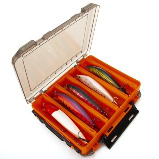 Отличная коробка для рыболовных приманок, портативный магазин с двусторонним открытием, рыболовный инструмент