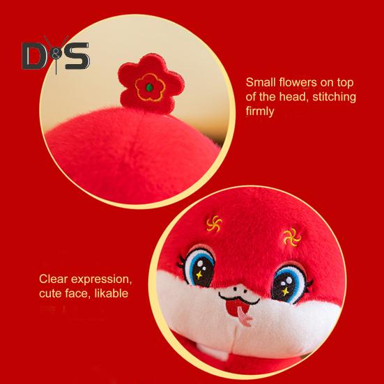 Плюшевая подвеска в виде змеи со шнурком, чучело китайского зодиака для декора автомобильной комнаты, мультяшная кукла-талисман для празднования весеннего фестиваля