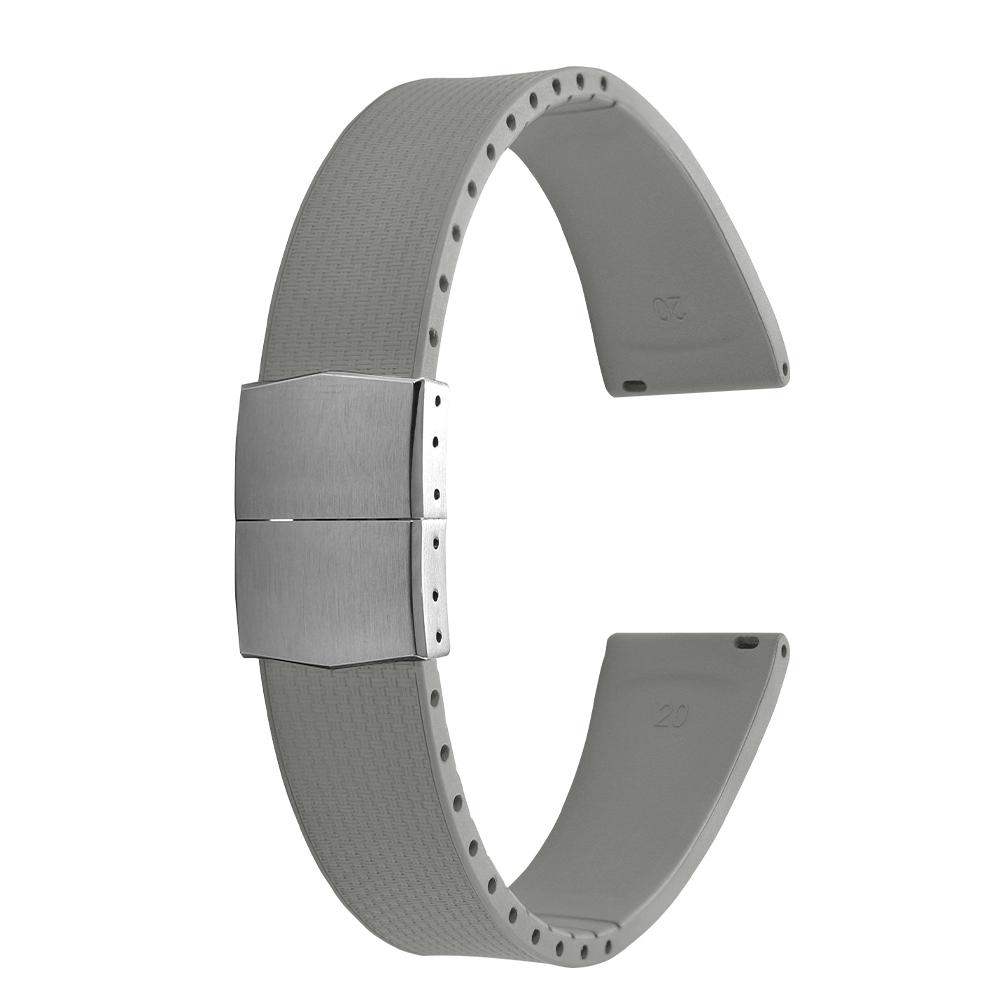 20 мм каучуковые ремешки Delugs CTS Fkm для часов с застежкой-бабочкой 4 цветов Уникальная текстура Быстросъемный ремешок для часов для брендовых часов