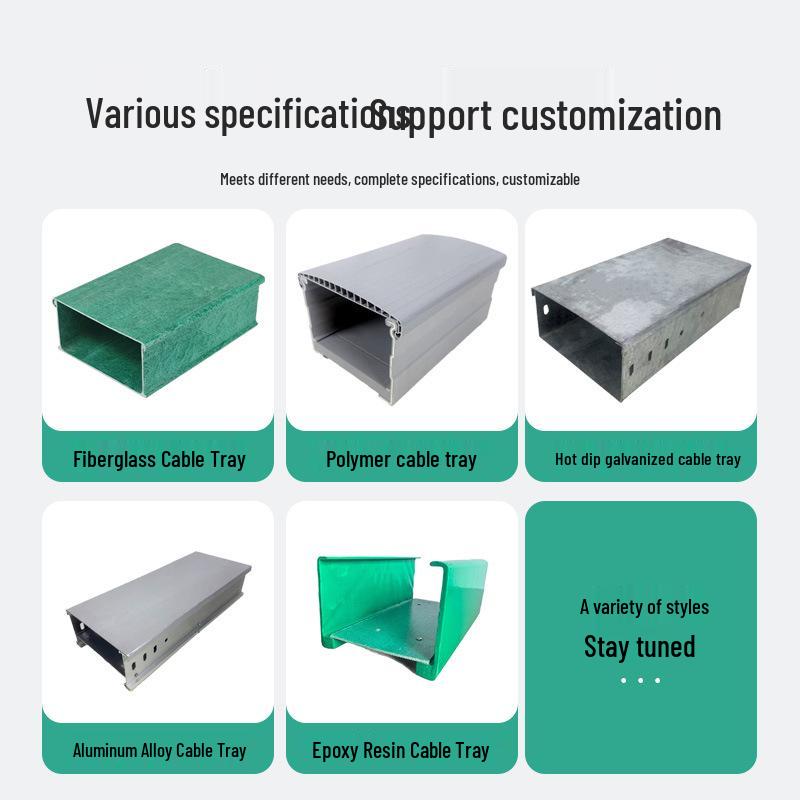 Fireproof Corrosion-Resistant FRP Cable Tray for Wire Distribution and Protection