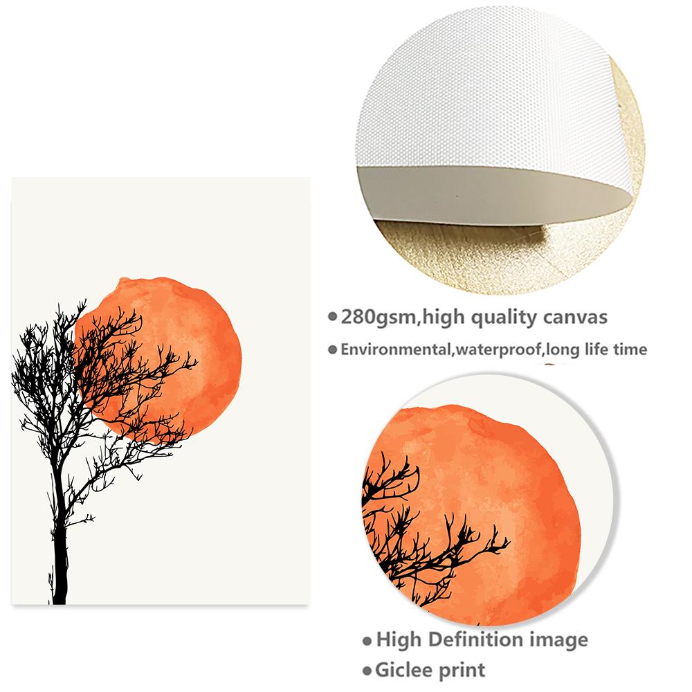 Абстрактная Boho Sun Nature Canvas Art Минималистичная декоративная живопись Плакаты на скандинавскую тему и принты настенные панно для декора гостиной