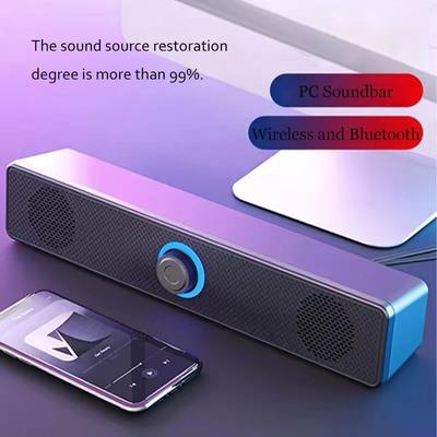 Проводной USB Bluetooth компьютерный динамик стерео сабвуфер саундбар 3D домашние динамики объемного звучания для ПК музыкальный проигрыватель проводной динамик