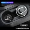 kymcz10 2Pcs Car Water Cup Pad Leather Sound Insulation Mat For Honda Civic Accord Crosstour Spirior Odyssey Avancier UR-V Sienna CR-Z