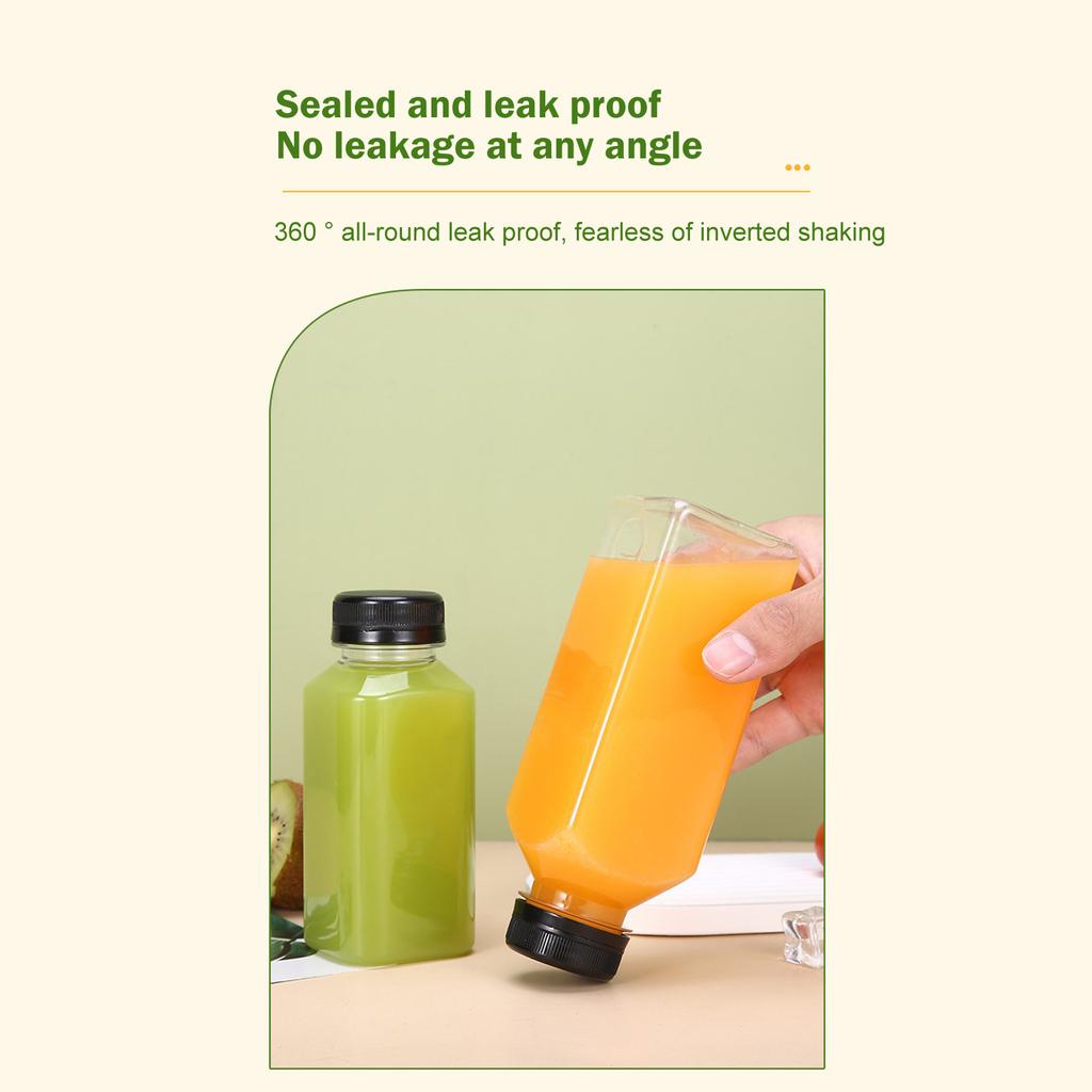 Одноразовая квадратная пластиковая прозрачная бутылка для напитков с крышкой на 38 горлышек для сока