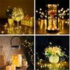 3 режима 1м 2м Светодиодная гирлянда Декоративные огни Сказочная медная проволока Для помещения и улицы