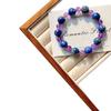 Vintage 12Mm Lapis Lazuli Amethyst Design Sense Contrasting Color Bracelet Bracelet