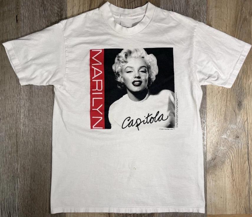 VTG MARILYN MONROE Capitola Painted Lady Short Sleeve T-T-Shirt