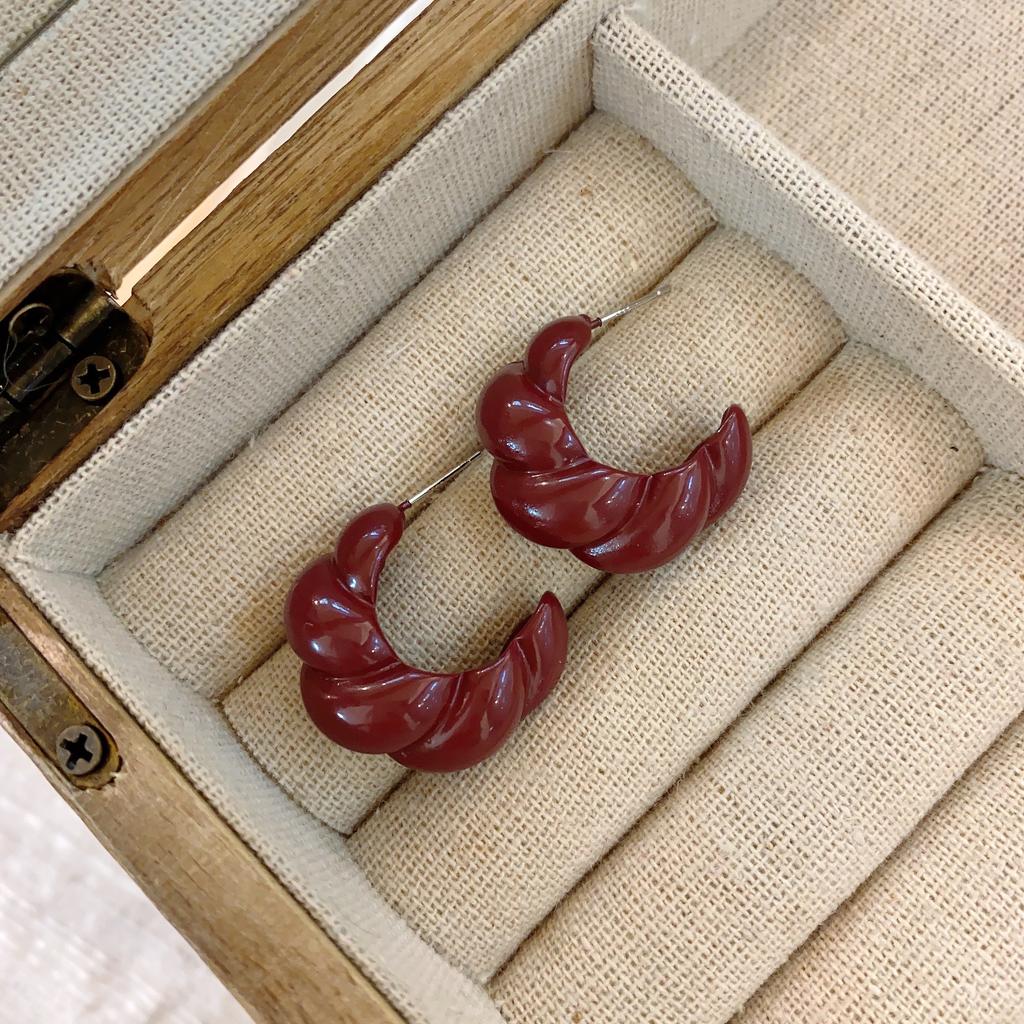 Color Simple High-End Button Edge High-End Fashionable Exquisite Design Fashion Earrings Earrings