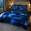 2/3Pcs Breathable Geometric Pattern Duvet Cover Set, All Season Machine Washable Bedding with Pillowcases