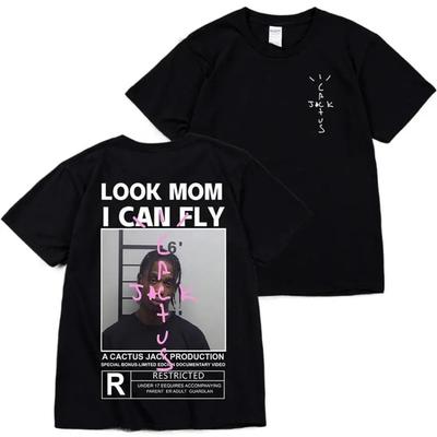 Футболка Cactus Jack Высококачественный Хлопок Мужская Женская ПОСМОТРИ, МАМА, Я УМЕЮ ЛЕТАТЬ Футболка ASTROWORLD Хип-Хоп Футболки с коротким рукавом Топы 80550