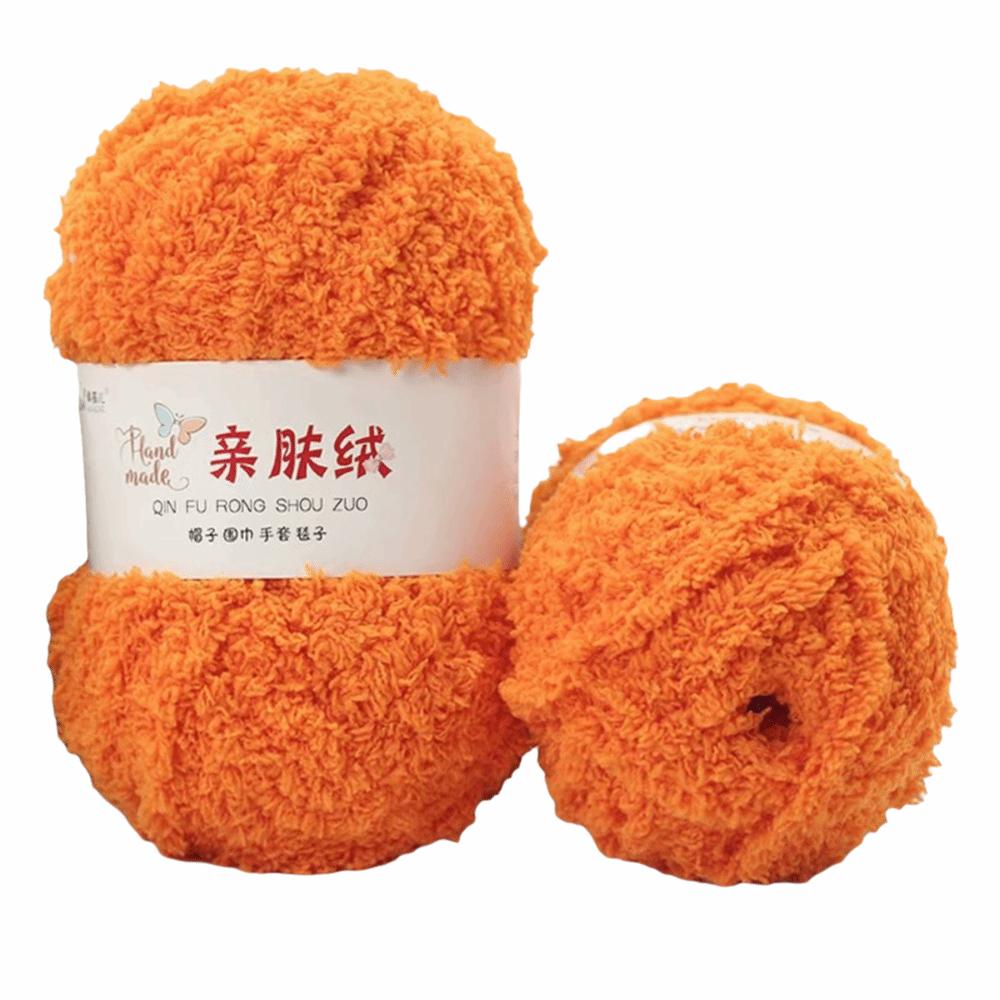 50g Set Coral Velvet Yarn 3 Strands Crochet Yarn Chenille Wool Chenille Yarn Crochet DIY