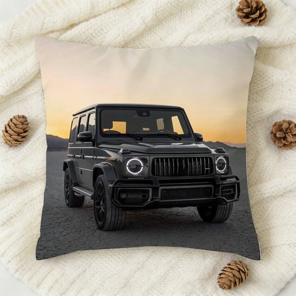Car MMercedesES G Doublesided Printed Square Decorative Cushion Cover for Sofa Living Room Home Decor
