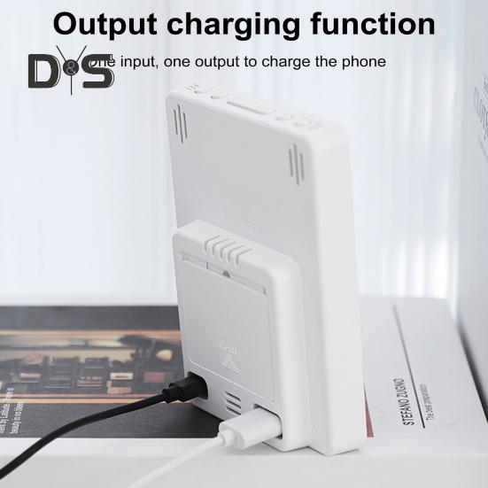 Многофункциональный большой экран цифровой будильник регулировка яркости влажность температура дисплей настольные часы