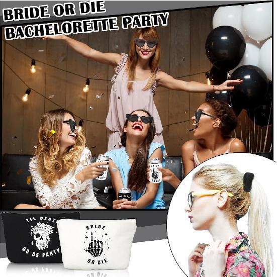 Norme Bride or Die Декор для девичника До самой смерти Вечеринка Подарочный набор с резинками для волос Косметичка Солнцезащитные очки