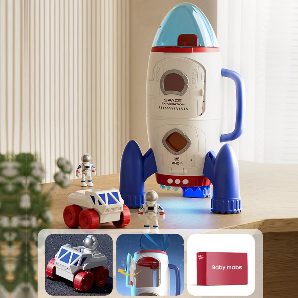 Игрушки-ракеты для детей, игровой набор «Космический корабль» со светом и звуком, развивающие игрушки, рождественские подарки для мальчиков и девочек