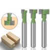 1/3pc 1/4 Inch 6mm Shank T Slot Router Bit Hex Bolt Key Hole Keyhole Woodworking Milling Cutter End Mill