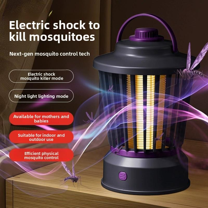 Lámpara antimosquitos portátil para hogar y camping, luz nocturna recargable para interiores y exteriores