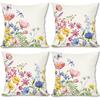 Colorful Floral Butterfly Dragonfly Pillow Cases - Vivid Garden DecorLiving Room Sofa Cushion Cover, Bedroom Room Decoration